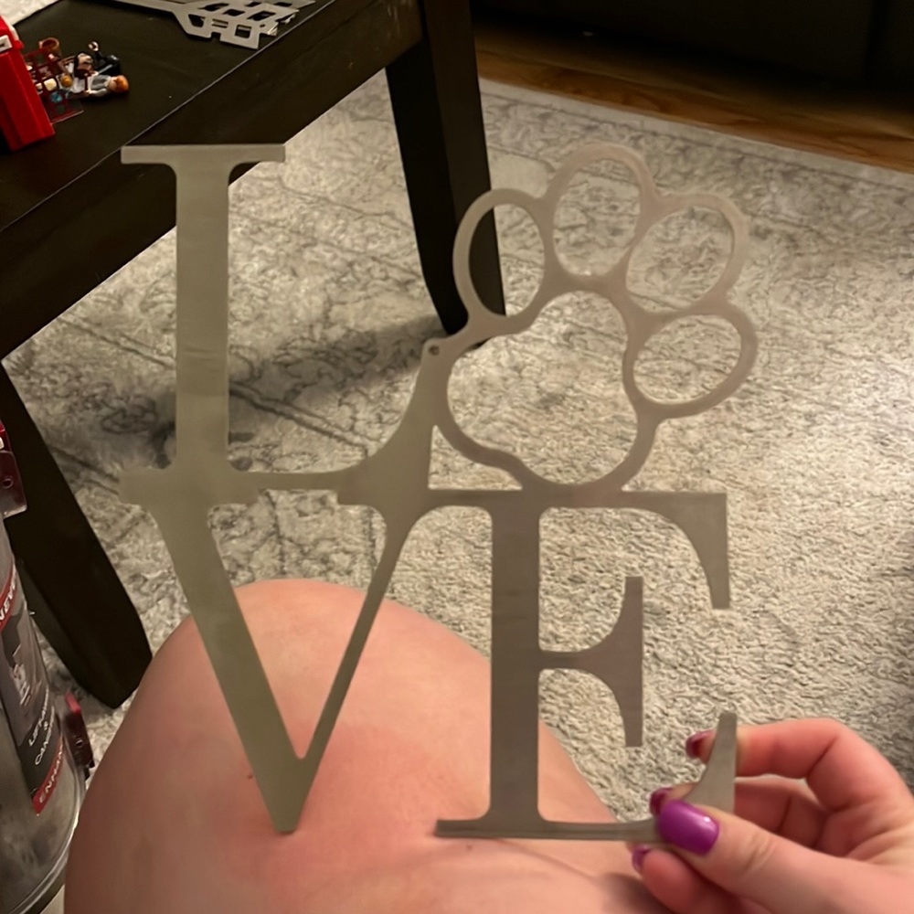 Steel Sign home made by a retired veteran.